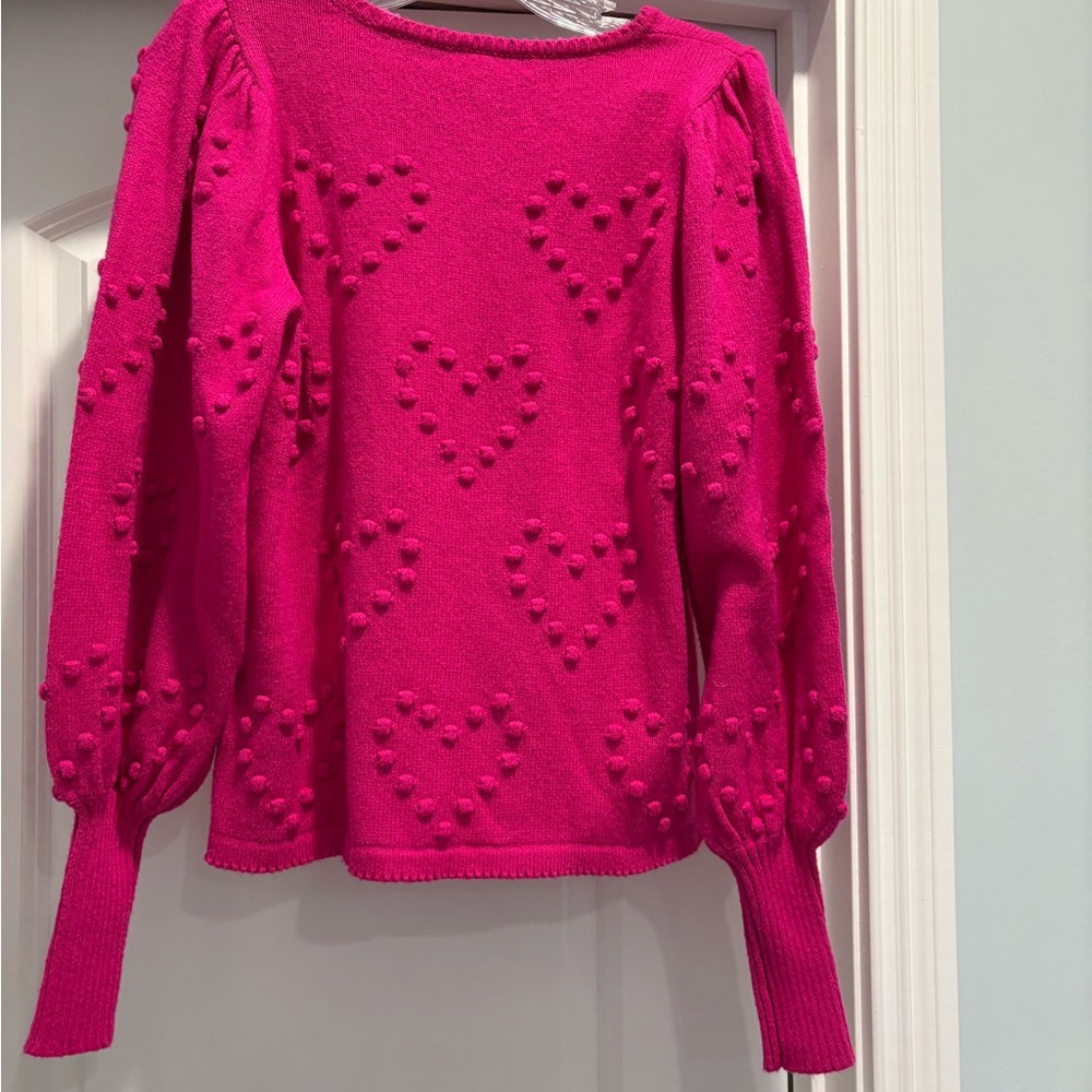 Lilly Pulitzer Vibrant Pink Heart Sweater - Picture 7 of 7